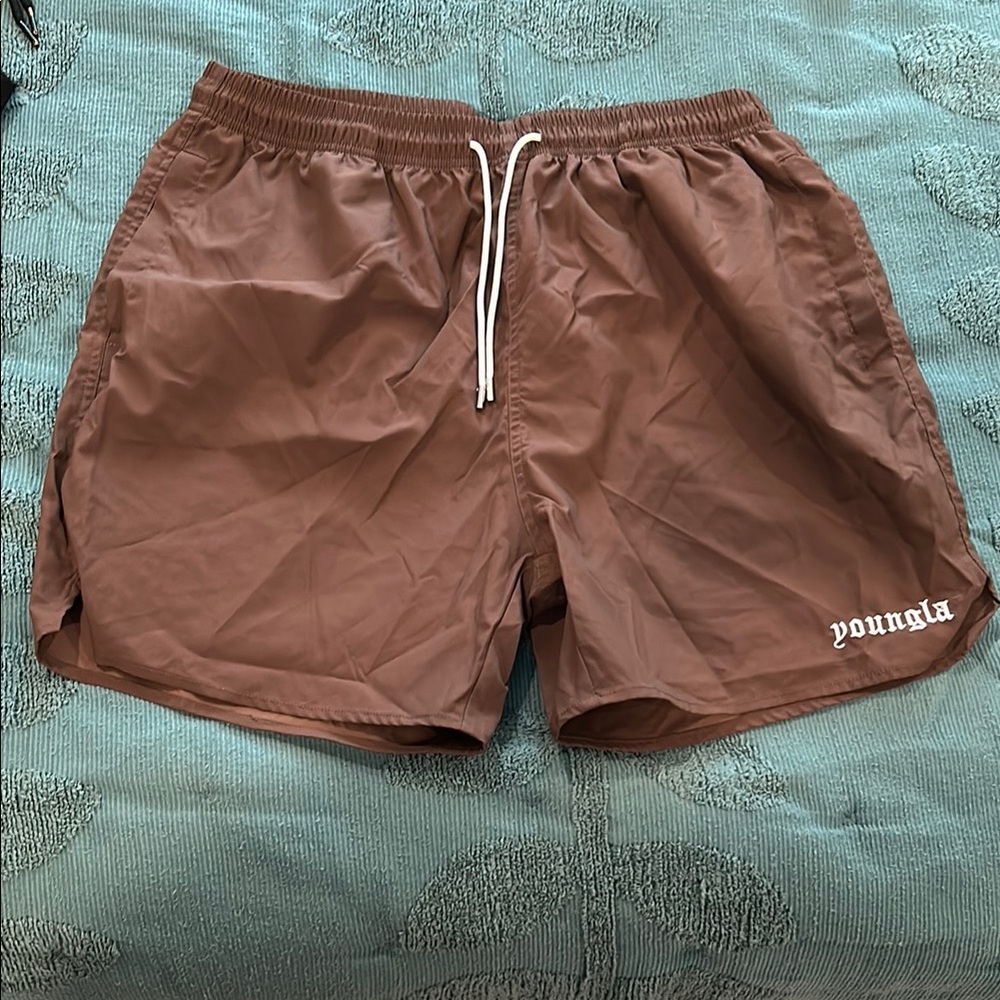Brown YoungLA The Finest Shorts XL